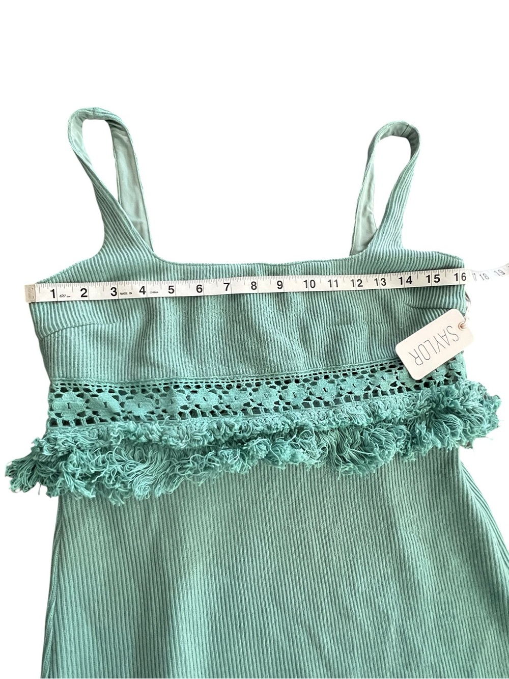 SAYLOR Kenzia Mini Dress in Aqua size medium NWT - Picture 6 of 10